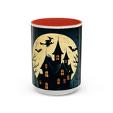 CartersLog Cozy October Fright Night Accent Coffee Mug – 11oz & 15oz Autumn Halloween Ceramic Cup