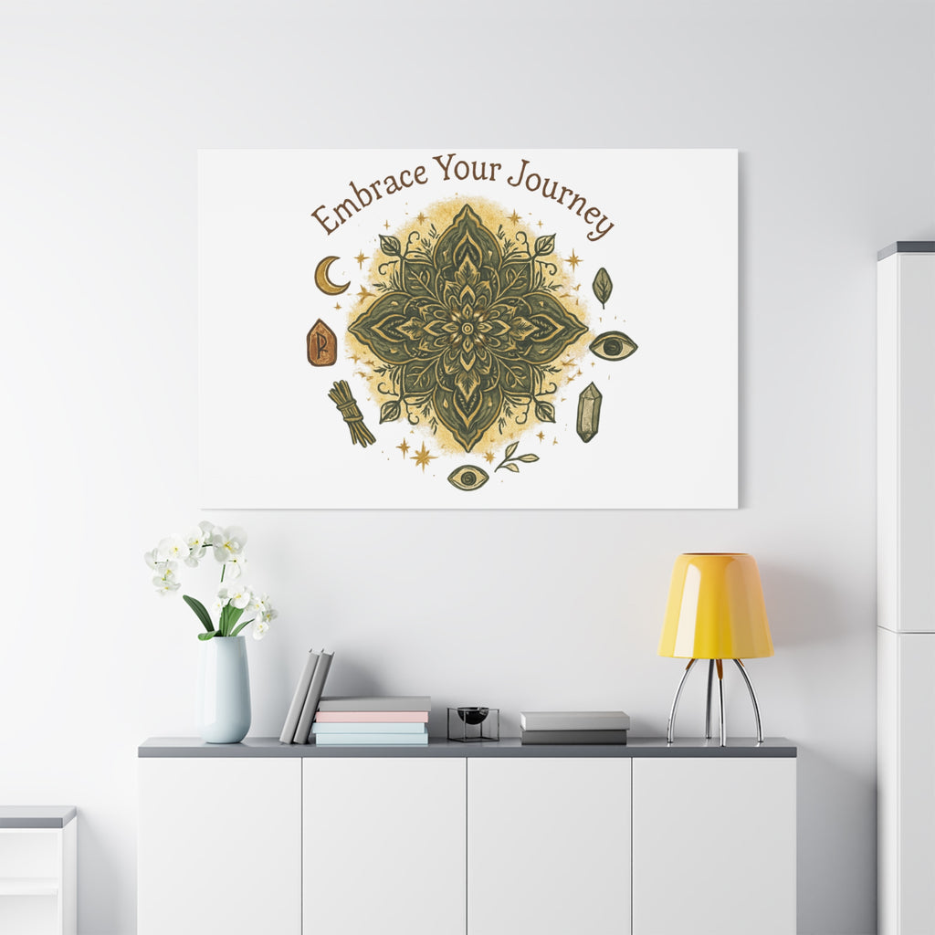 Embrace Your Journey Mandala Canvas | Matte Stretched Wall Art