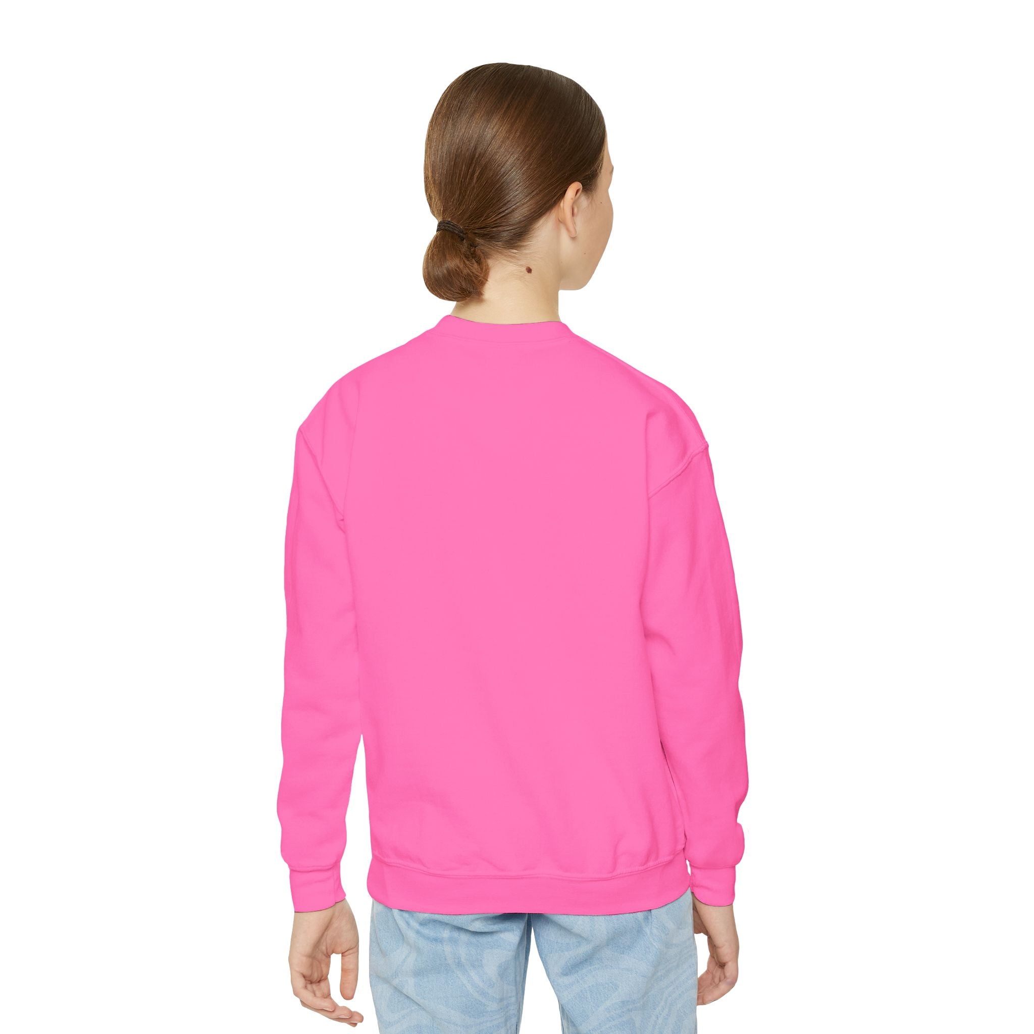 Retro Script Rone Paate Youth Crewneck Sweatshirt | Colorful Handlettering