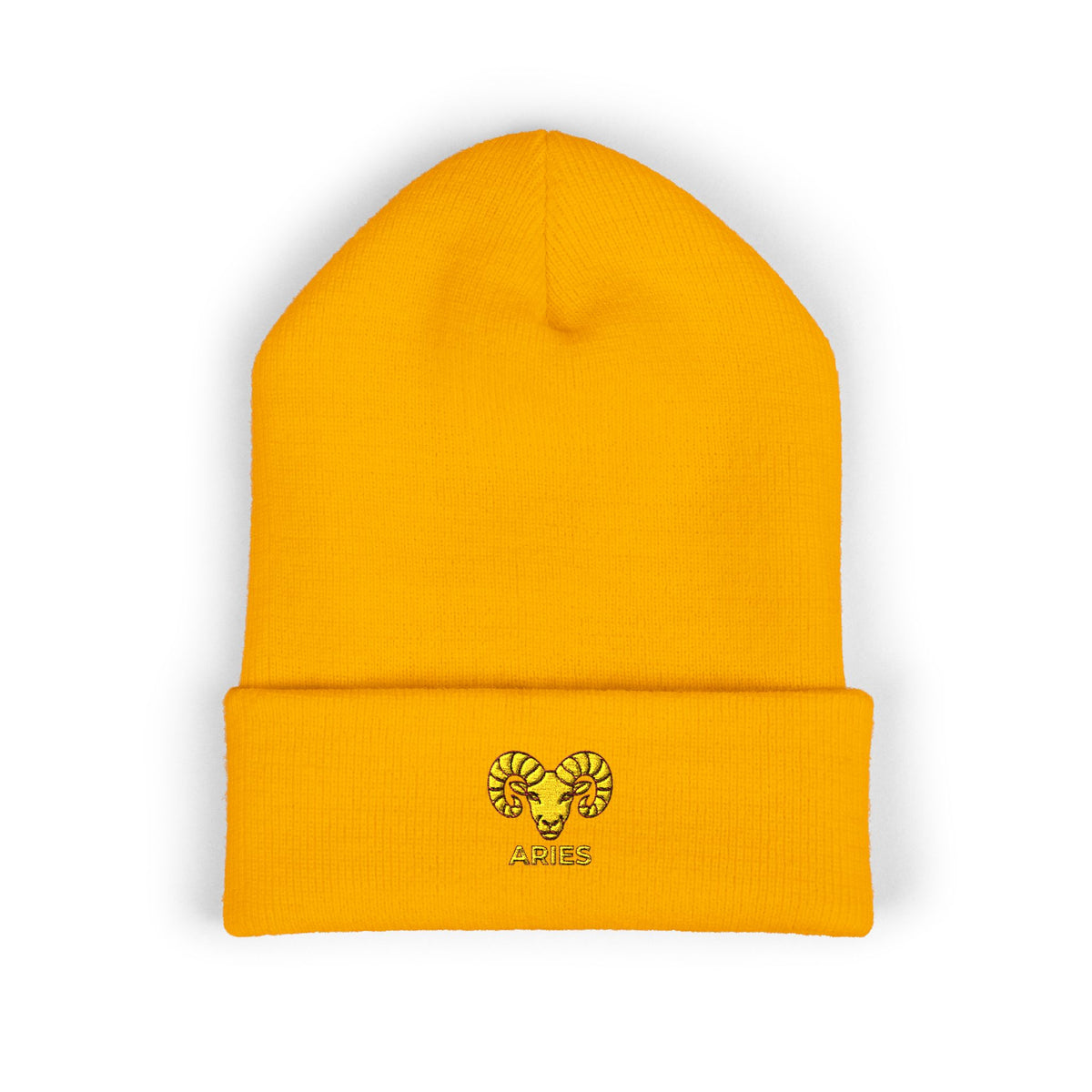 Aries Zodiac Embroidered Cuffed Beanie