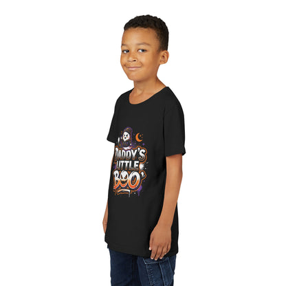 Youth Halloween Tee — “Daddy’s Little Boo” / “Spooky &amp; Unbothered” Kids Costume Shirt