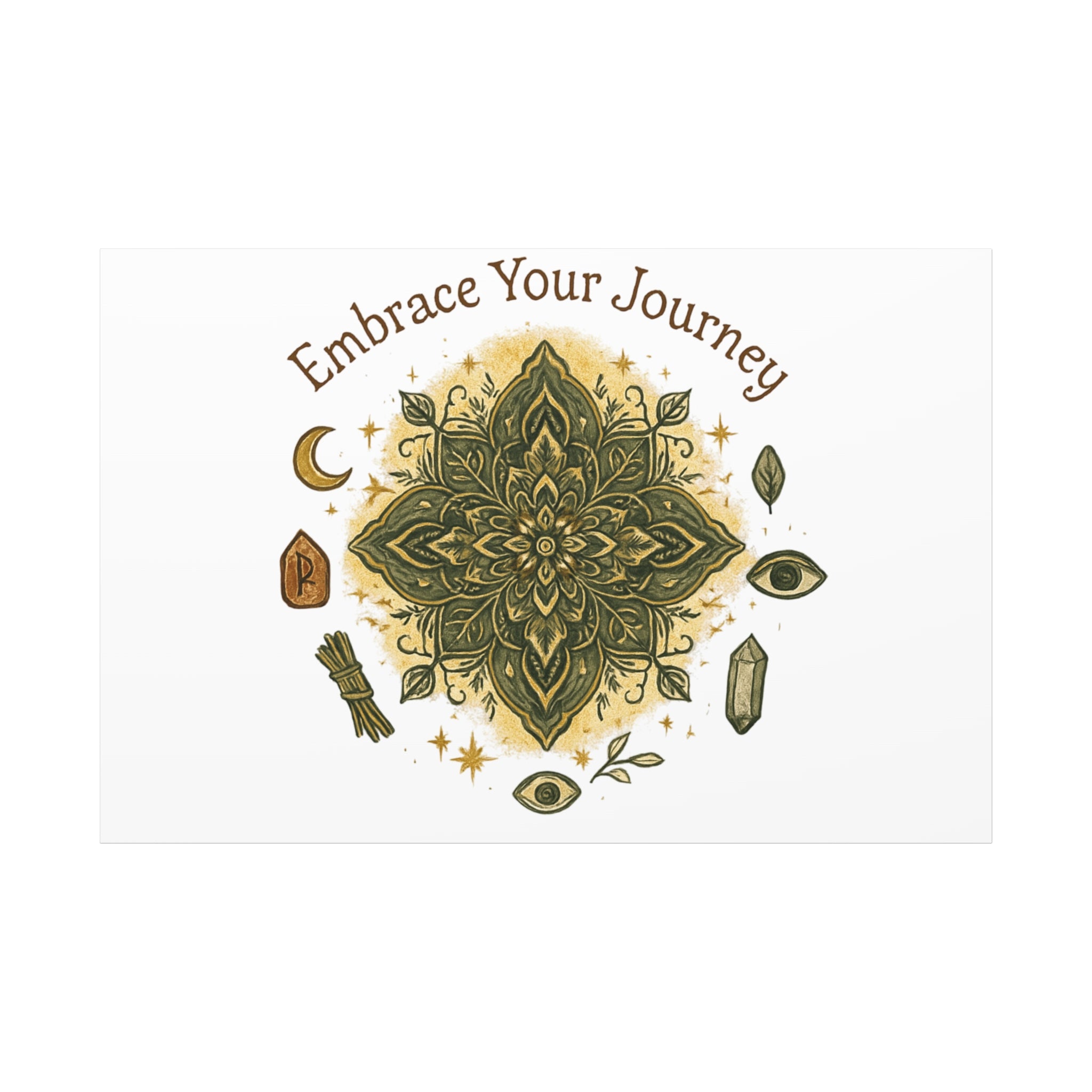 Embrace Your Journey Mandala Canvas | Matte Stretched Wall Art