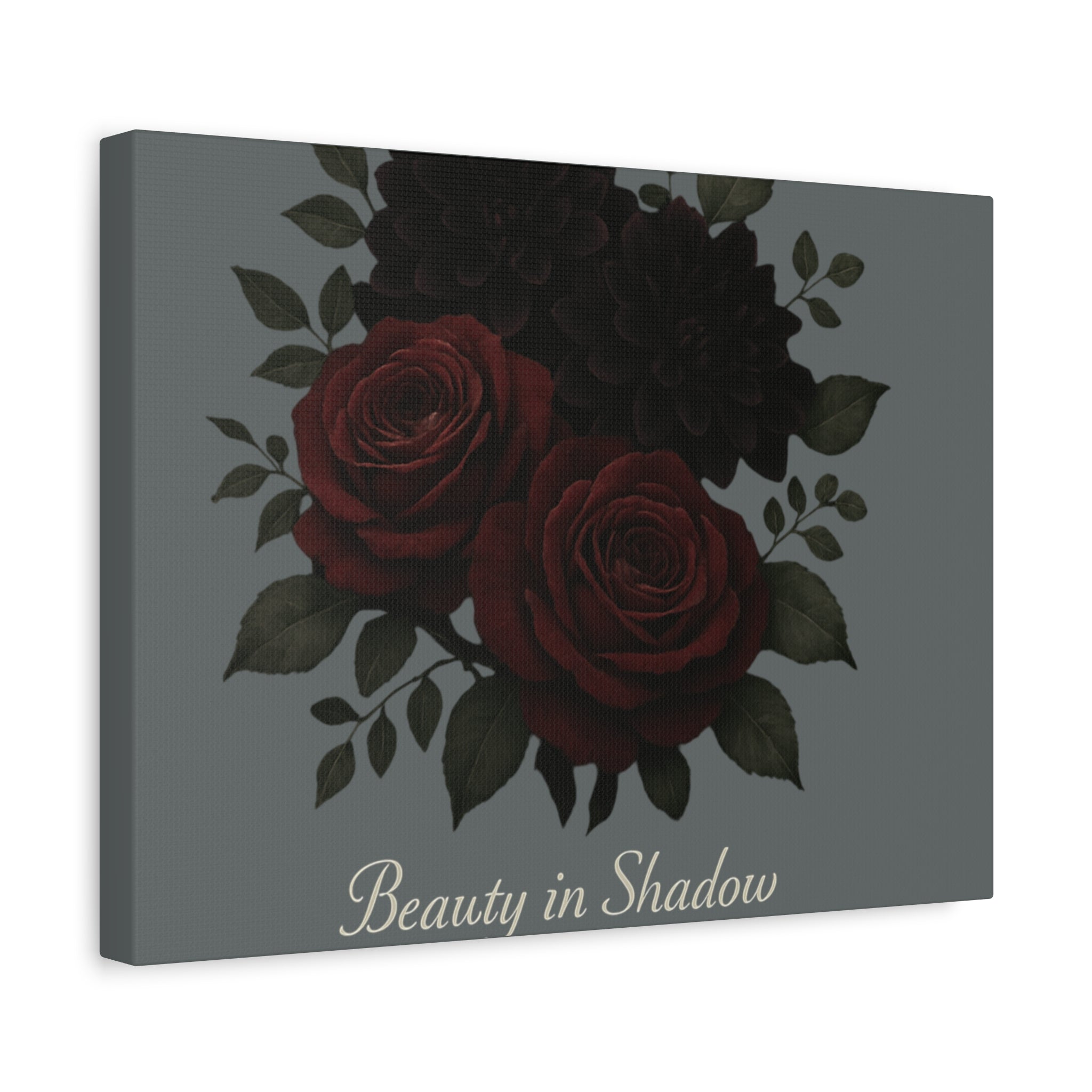Beauty in Shadow Floral Canvas Wall Art — Stretched Matte 1.25"