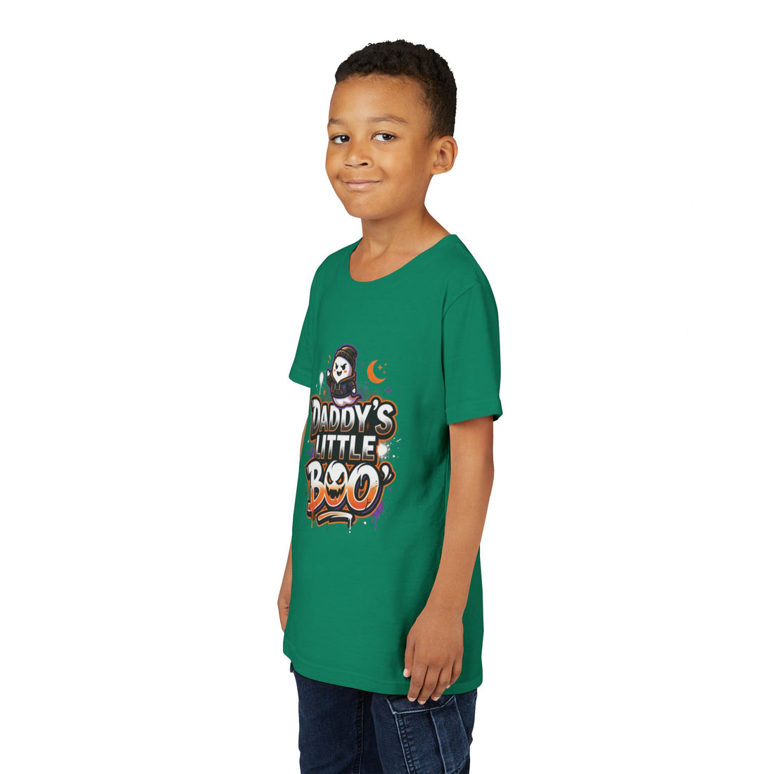 Youth Halloween Tee — “Daddy’s Little Boo” / “Spooky &amp; Unbothered” Kids Costume Shirt